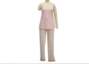 China Pink Cute Women'S Petite Pajama Sets , Slim Fit Women'S Thermal Pajamas factory