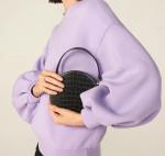 Woman Cotton Mix Cutout 260gsm Oversized Graphic Sweatshirt Casual Stand Collar