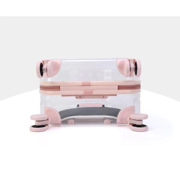 Outdoor Dog Carrier Bag Convenient Handheld Pet Travel Carrier Open Closure Pull-Rod Bubble Rolling Luggage for Cats