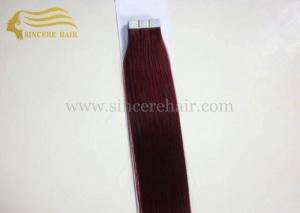 China 24&quot; Long Tape In Hair Extensions - 60 CM Popular #99J Tape In Remy Human Hair Extensions 2.5 Gram / Piece For Sale factory