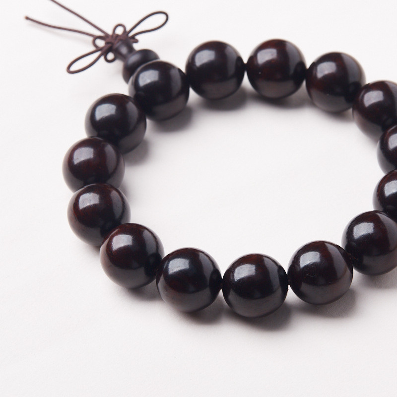 High Quality Handmade 16 - 18mm Pure Natural Luxury 100% Agarwood Oud Wood Bead Bracelets No Resin Authentic