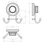 Kitchen Powerful Vacuum Suction Cup Hooks Holder 2.08 Ounces Weight