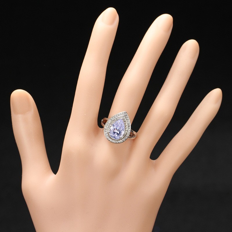 Fashion Women Ring 925 Sterling Silver Ring CZ White Stone bague anel bijoux Jewelry Accessories Vintage Rings