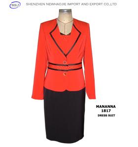 China woman jacket dress suit factory