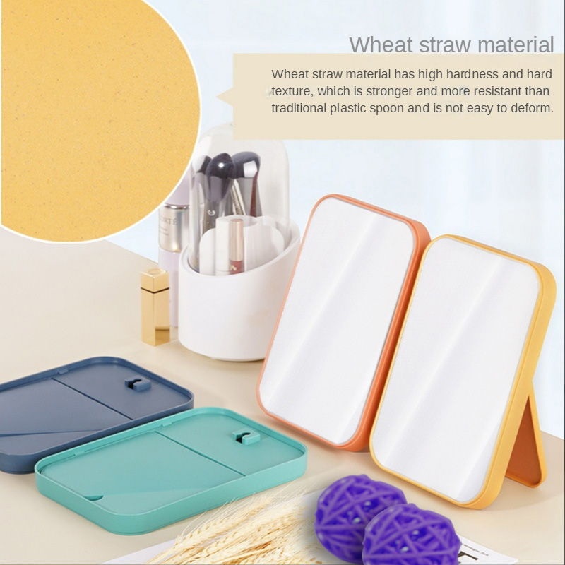 Mini Circle Lady Leather Cosmetic Mirror Customized Logo and Design for Wall Hanging