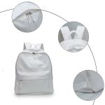DIY Durable Kids Backpack , Laptop Travel Backpack Natural White Portable