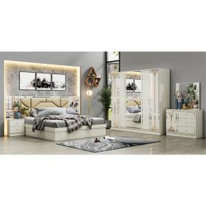 China New Design Wholesale Wooden Double Bed Room Set Luxury Home Wood Frame Cheap King Size Modern Furniture Bedroom Sets factory