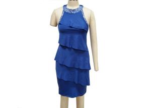 China Sexy Halter Neck Maxi Beach Dress , Casual Sleeveless Summer Dresses Breathable factory