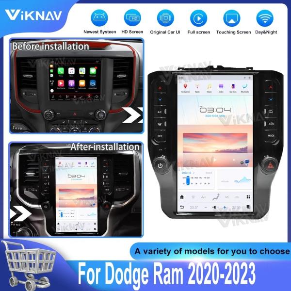 11.8 inch Android 13 Head Unit For 2020-2023 Dodge Ram Multimedia Player Auto