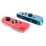 Hot New Crystal Clear Full-Body Protector Case for Nintendo Switch Blue Red
