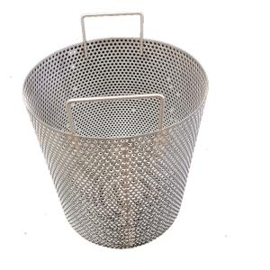 China Perforated Cylinder Stainless Steel Filter Tube With Handle factory