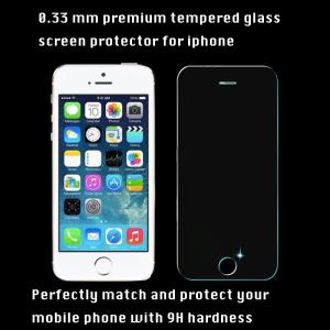 China iPhone tempered glass screen protector 0.33 mm 9H hardness high transparency clear vision factory
