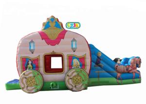 China Commercial Princess Carriage Inflatable Combo Jumping Bouncer House factory