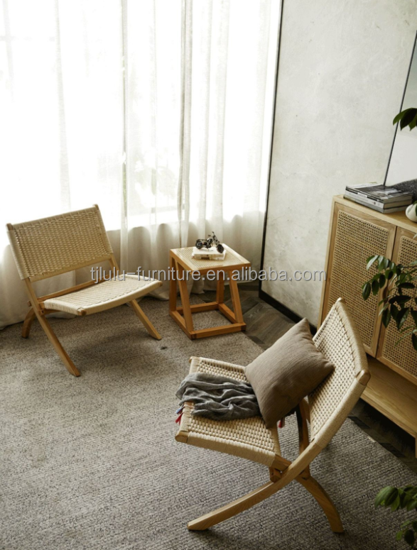 Natural Wood Woven Cord Living Room Chair The Perfect Combination of Style and Function in London