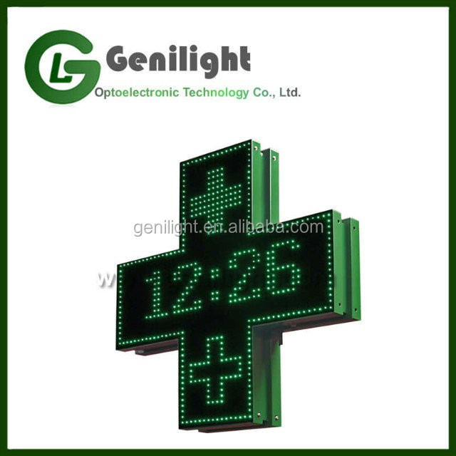 3D Animation LED Display Attractive Led Pharmacy Cross Display with 1280 / 2560 dots