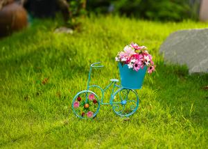China Customized Metal Bicycle Shape Garden Pot Home Decoration Multiple factory