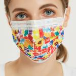 S&J Wholesale OEM daily use adult kids 3ply custom printed face mask disposable