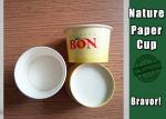 Single Wall Disposable Frozen Yogurt Cups , Disposable Paper Bowls With Lids