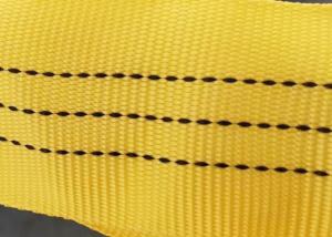 China 3t Choke Lifting Cylindrical Objects Polyester Endless Round Sling Yellow Color factory