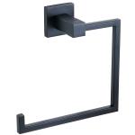 Matte Black Wall Mount Towel Ring Paper Roll Bathroom Tissue Holder