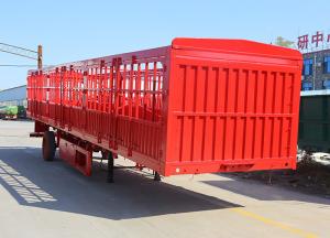 China 3 Axle Dropside Fence Cargo Semi Trailer Side Wall With Jost E100 Landing Gear Made factory