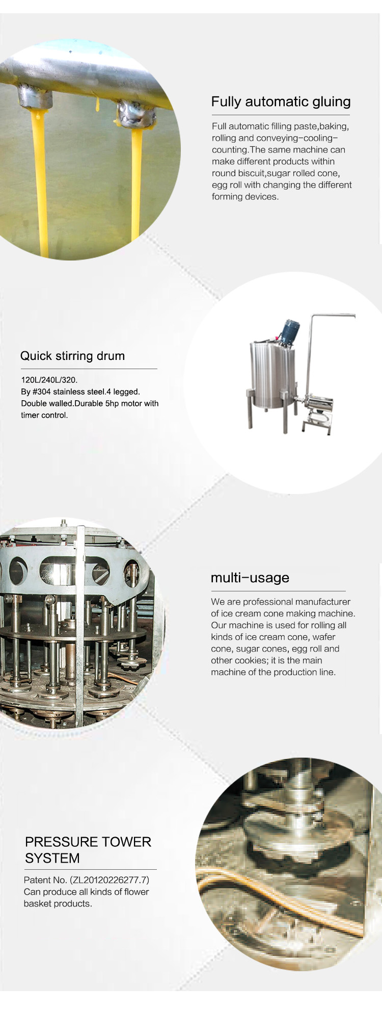 Full Automatic Multifunctional Food Machine Cast Iron Baking Template