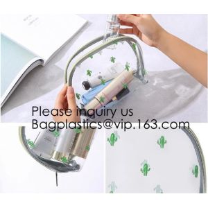 Custom Printing Recycled Soft Pvc Zipper Cosmetic Pouch,Transparent Customer