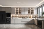 Customized Lacquer Kitchen Furniture L Shape Wooden Modular Kitchen Cabinets