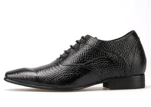 China 7 Cm Black Thick Heel Men'S Wedding Dress Black / Brown Shoes Mens Patent Leather Shoes factory