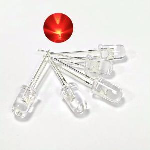 China Indicator Diode 660nm Red Color Round Clear Lens With Stopper Anti-Rust Dip LED Diode factory