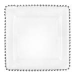 Wedding Table Decoration Gold Square Glass Plate 12 Inch