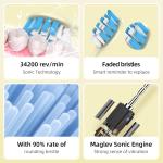 Smart IPX7 Adult Timer Electric Toothbrush For Oral Cleaning Whitening