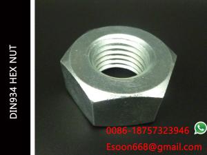 China M24*3.0 Coarse Thread DIN 934 Class 6 ZINC plated Finished Hex Nut factory