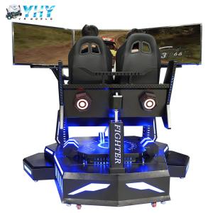 China 2 Players Three Screen Racing Simulator Adjustable Driving Game Steering Wheel Simulator factory