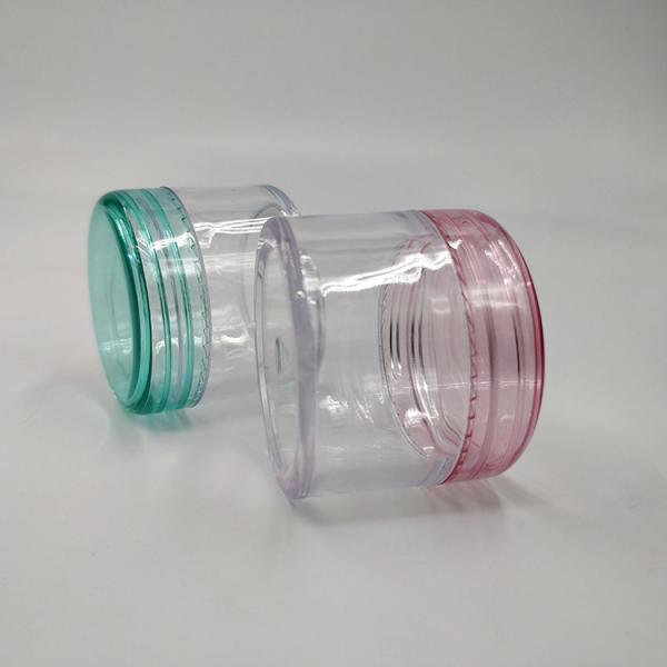 Customized Logo Plastic Cosmetic Container for Smooth Surface Label Printing
