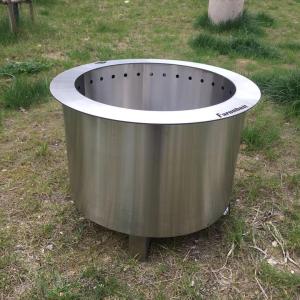 China 45.5cm Stainless Smokeless Wood Fire Pit Double Wall factory