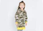 Free Size Girls Polar Fleece Jacket , Children Girls Clothes Allover Camouflage