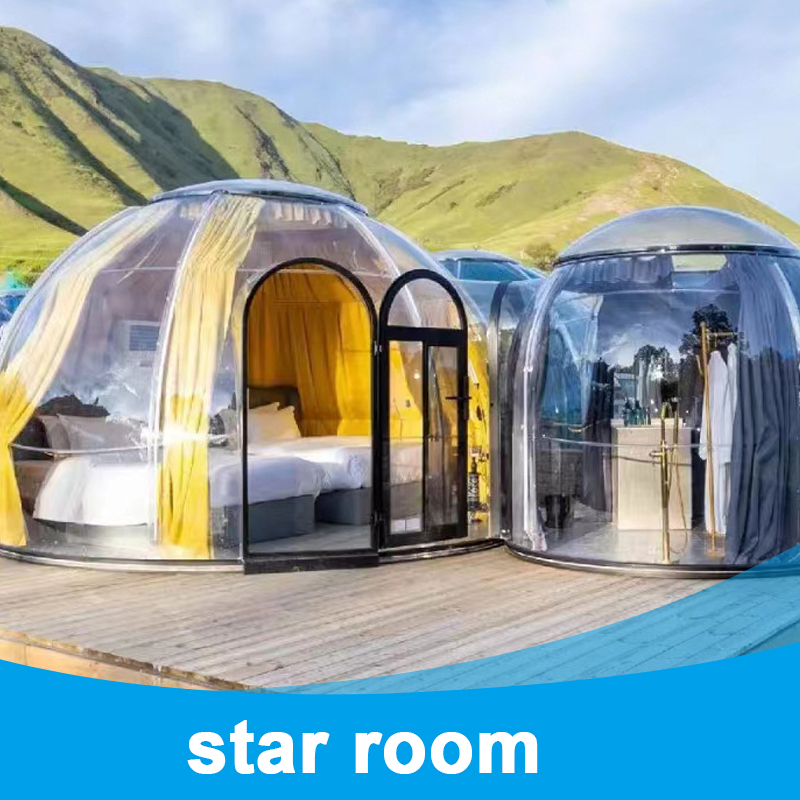 Panoramic Skylight Oversized Tent Recreational Outdoor Layout Residential Hostel Party Play Star Room
