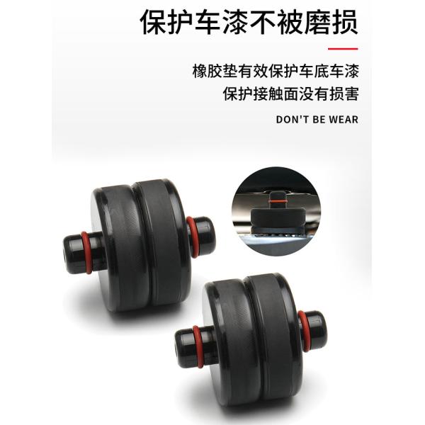 ISO9001 Certified Black Car Jack Rubber Pad with NR, NBR, POM Material for Dump on Jack Application