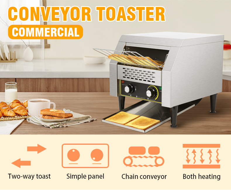 NO App-Controlled Commercial Electric Bread Toaster with 20.5kg Capacity