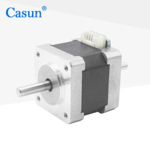 China 1.8 Degree NEMA 14 Stepper Motor Dual Shaft 0.15N.m 4 Wires For Surveillance Camera factory