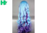 Colorful Curly Natural Looking Synthetic Wigs Women Non Flammable