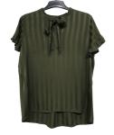 2020 new design bowknot Fashion Ladies black color Blouse with Short Sleeve OEM
