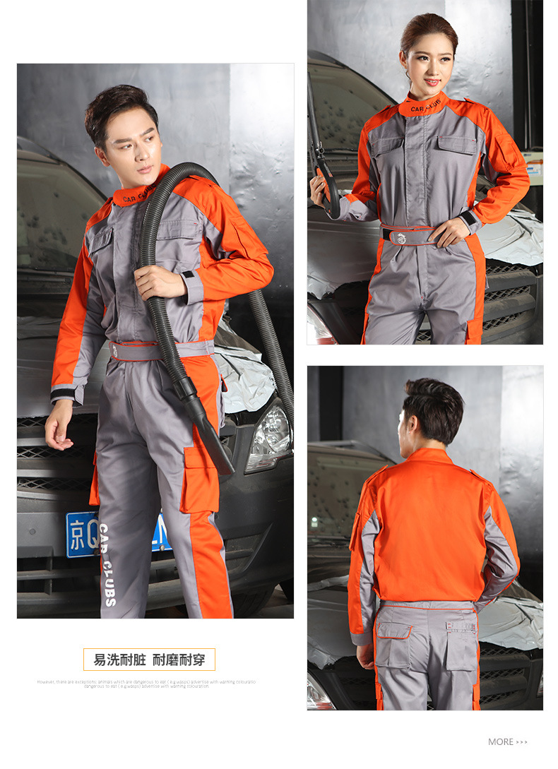 Overalls Long Suit Cotton Polyester Mechanic Uniforms Sets Of Labor Protection Clothes
