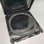Clear 8 Inch Silicon Wafer Box Container Black PET Material Wafer Shipper For