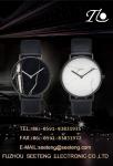 A unique dial design for men reisure and fashion wrist watch with pu leather