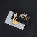 High Grade Touch Birthday Black 250gsm Bronzed Greeting Card With Envelope