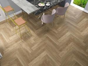 China 5mm Herringbone SPC Vinyl Flooring Easy Maintenance Scratch Wear Resistant factory