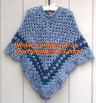 Hand Knitted Poncho, Brown Scarf,Wool Knit, poncho wrap, Green Free Knitting