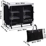 Outdoor Garden Patio Metal Picnic Storage Organizer Cabinet Cooking Camping